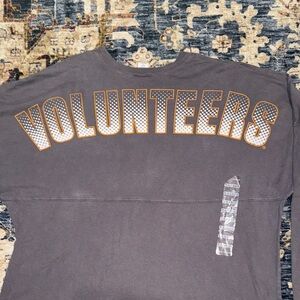 Venley Cotton Women’s XL TN Volunteers Gray Graphic Long Sleeve T-Shirt TN VOLS